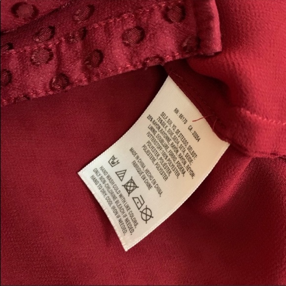 Anthropologie Meadow Rue mason silk blouse red - Picture 5 of 6